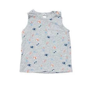 H&M Grey Beach Print Muscle Tank Top